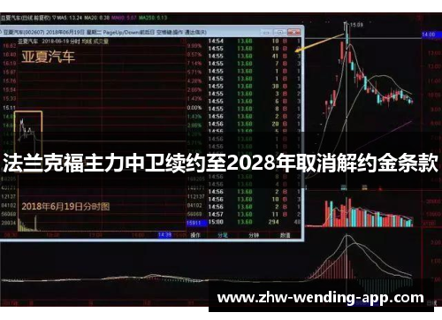 法兰克福主力中卫续约至2028年取消解约金条款